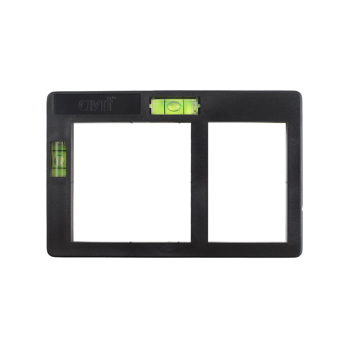 Black AV02034 socket box template branded avit with green level indicators on a white background