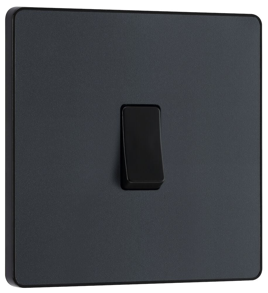 Image of a PCDMG13B Intermediate Switch 20A 1 Gang Matt Grey from BG Electrical, available from Wholesale Electrical Direct Online