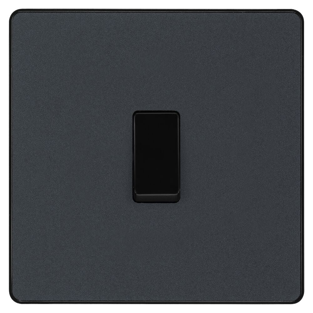 Image of a PCDMG13B Intermediate Switch 20A 1 Gang Matt Grey from BG Electrical, available from Wholesale Electrical Direct Online
