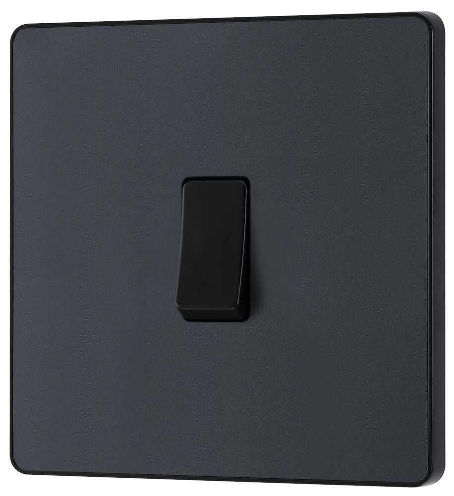 Image of a PCDMG13B Intermediate Switch 20A 1 Gang Matt Grey from BG Electrical, available from Wholesale Electrical Direct Online