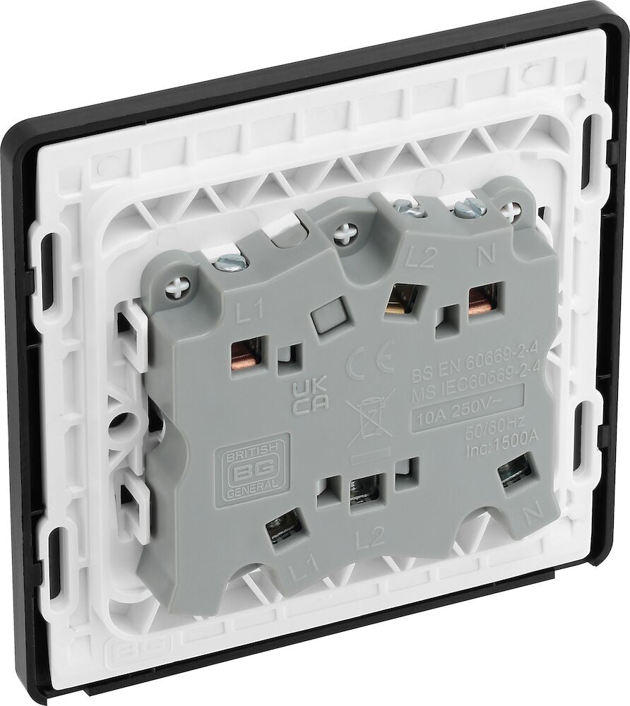 Image of a PCDMG15B Fan Isolator Switch 10A 3P Matt Grey from BG Electrical, available from Wholesale Electrical Direct Online