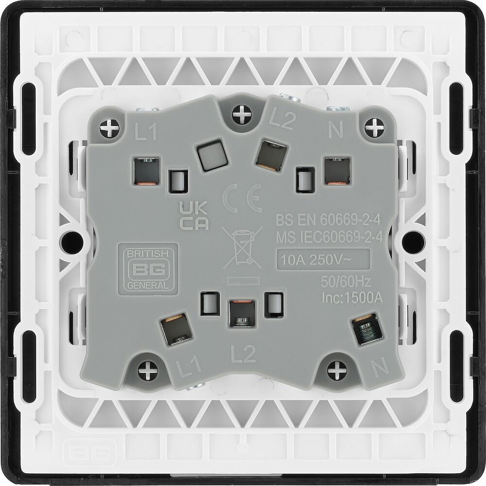 Image of a PCDMG15B Fan Isolator Switch 10A 3P Matt Grey from BG Electrical, available from Wholesale Electrical Direct Online