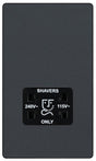 Image of a PCDMG20B Shaver Socket Dual Voltage 115/240V Matt Grey from BG Electrical, available from Wholesale Electrical Direct Online