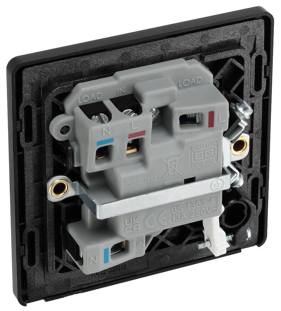 13A Switched Fused Connection Unit with LED Indicator Matt Grey