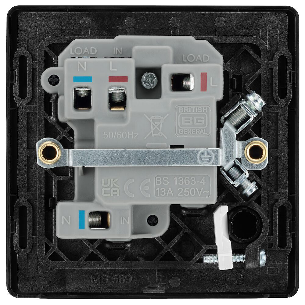 13A Switched Fused Connection Unit with LED Indicator Matt Grey