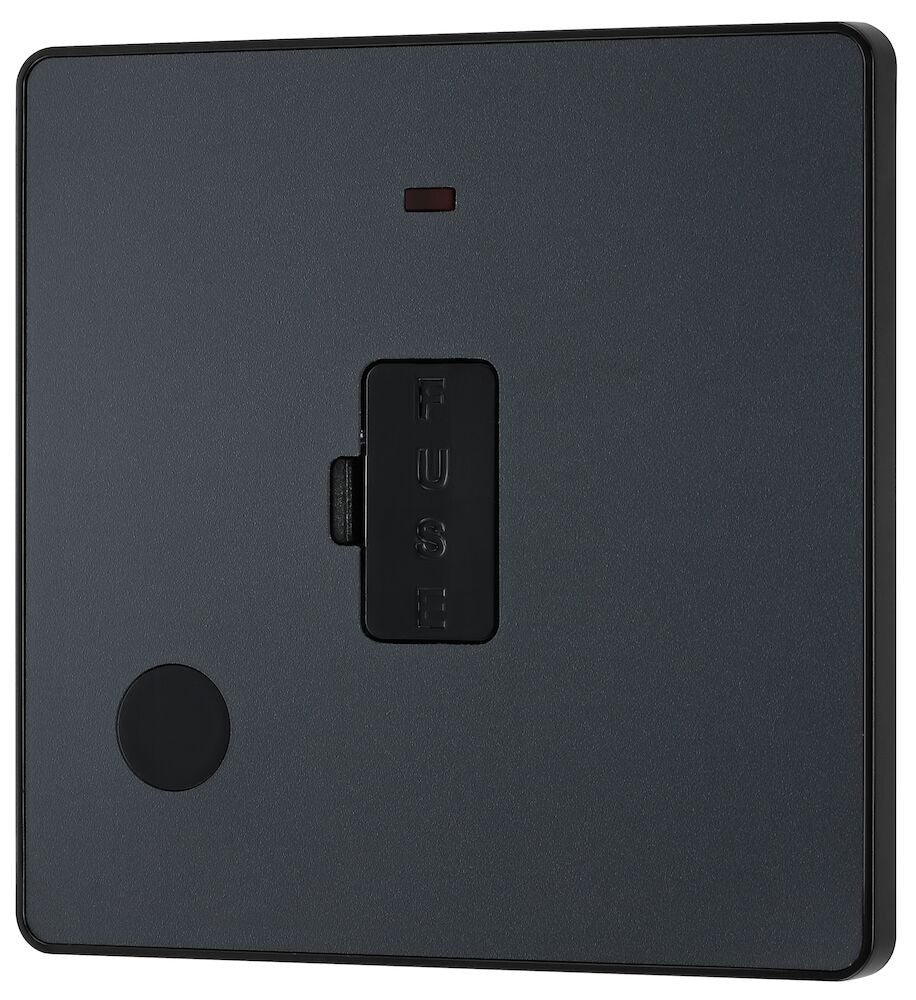 13A Unswitched Fused Connection Unit Matt Grey