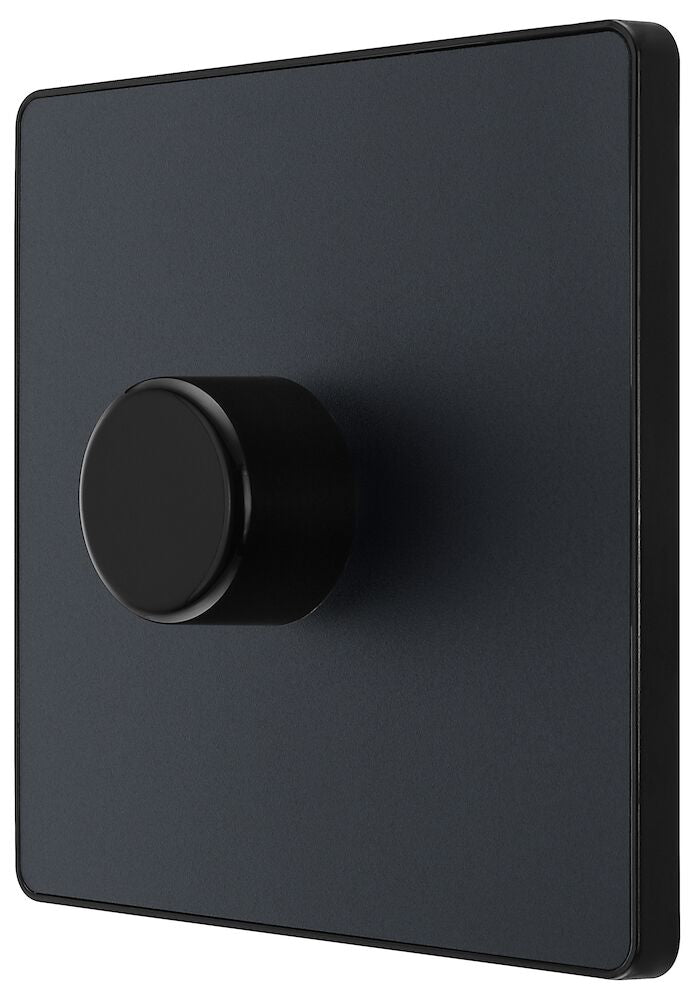 Dimmer 200W 1 Gang Matt Grey