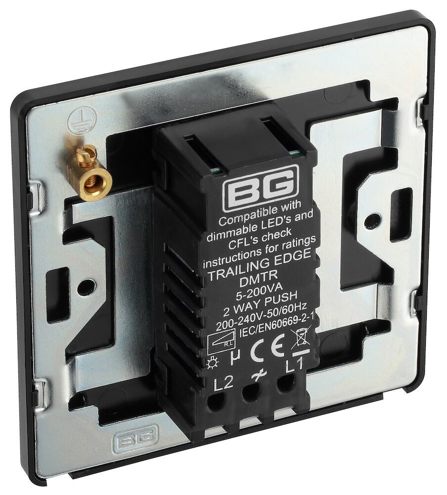 Dimmer 200W 1 Gang Matt Grey