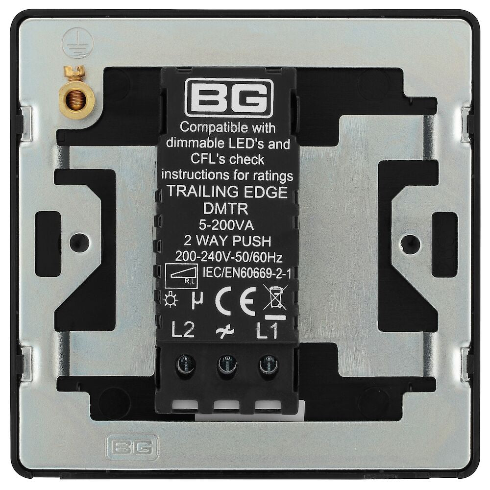 Dimmer 200W 1 Gang Matt Grey
