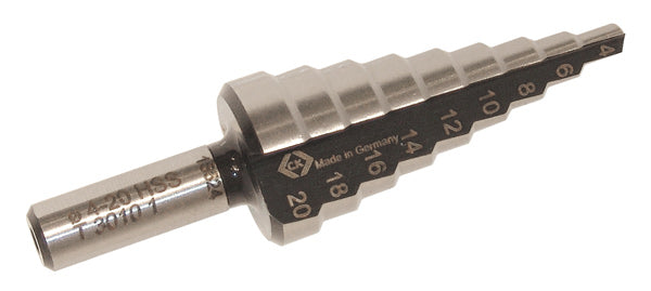 C>k Tools branded metal drill bit with step-down design on a white background, T3010 1.