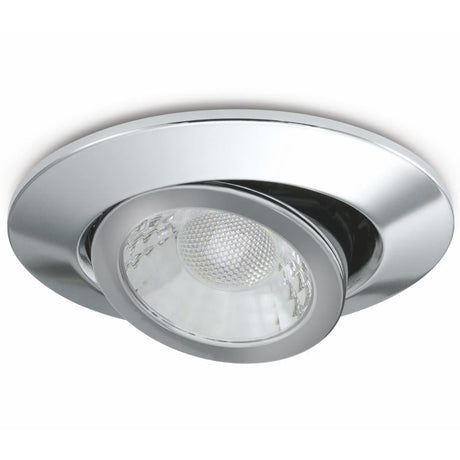 Image of JCC JC1002/CH V50 Tilt Fire-Rated LED Downlight 7.5W 650 Lm IP20 Chrome