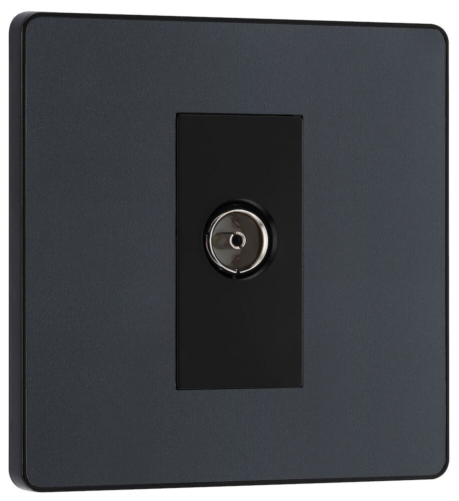 Coaxial Socket TV/FM Matt Grey