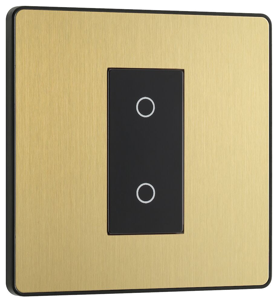 Touch Dimmer Switch 1 Gang 2 Way Secondary Satin Brass